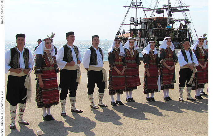 A Macedonian folk dance troupe in Thessalonica, Macedonia, Greece, at The Cheshire Cat Blog