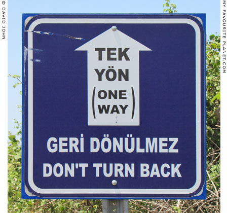 One way road sign, Ephesus, Turkey at The Cheshire Cat Blog