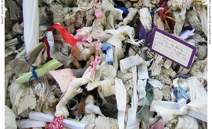 Greetings, wishes and prayers to the Virgin Mary on the wishing wall, Meryemana, Ephesus, Turkey at The Cheshire Cat Blog