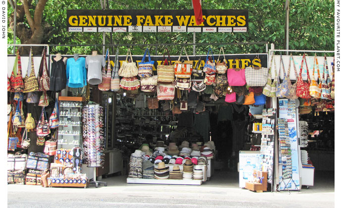 Genuine fake watches in Ephesus, Turkey at The Cheshire Cat Blog