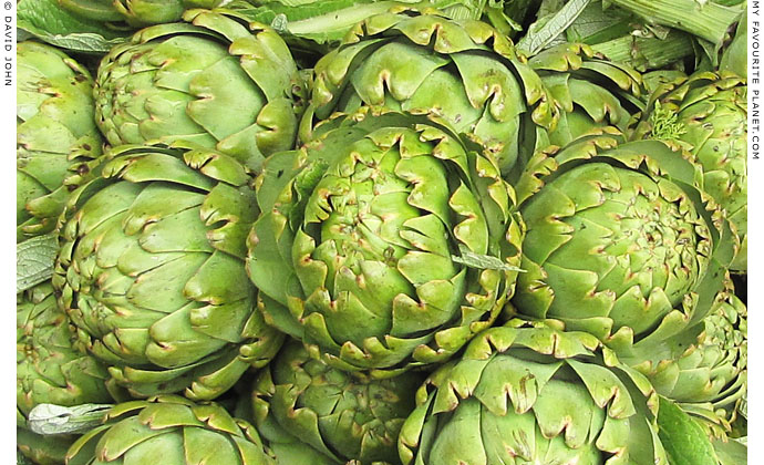 Artichokes in Selcuk market, Turkey at The Cheshire Cat Blog