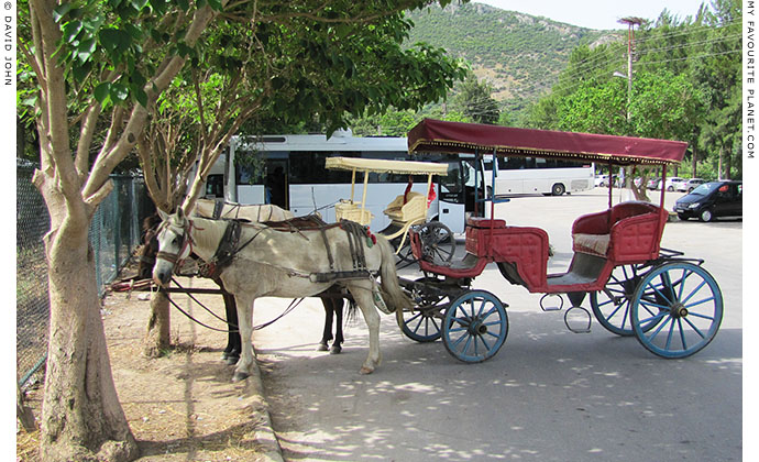 Horse-drawn faytons outside the entrance to the archaeological site of Ephesus, Turkey at The Cheshire Cat Blog Horse-drawn faytons outside the entrance to the archaeological site of Ephesus, Turkey at The Cheshire Cat Blog