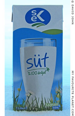 A carton of long-life milk (süt), Turkey A carton of long-life milk (süt), Turkey