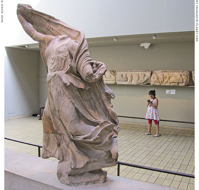 A young visitor to the British Museum exploring her multimedia guide at The Cheshire Cat Blog