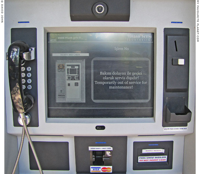 Out of service ticket machine, Ephesus archaeological site, Turkey at The Cheshire Cat Blog