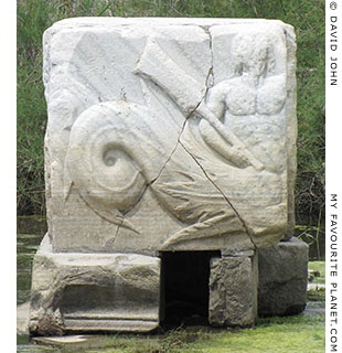 Relief of a triton at the Harbour Monument, Miletus, Turkey