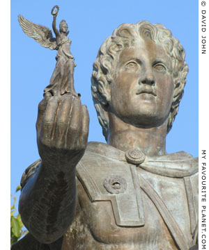 A modern statue of Alexander the Great in Pella, Macedonia, Greece