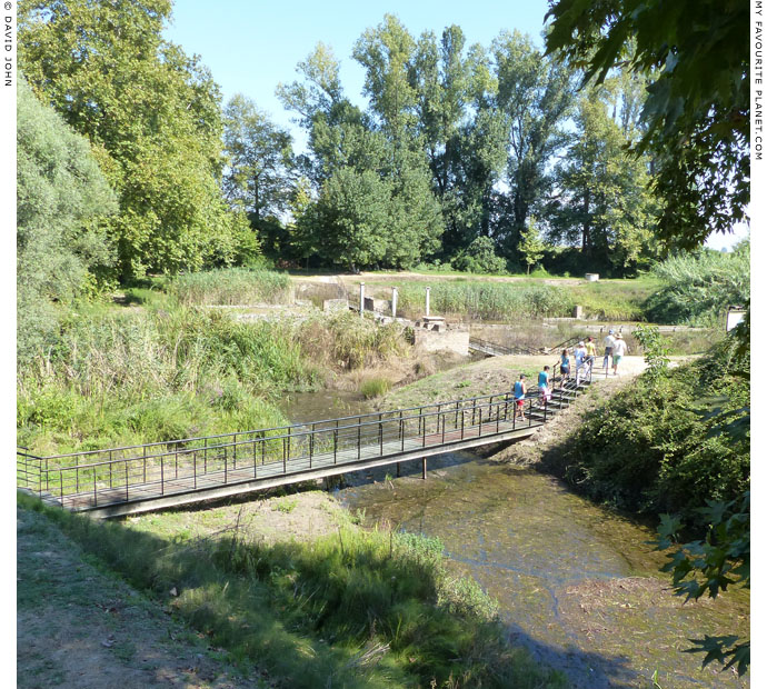 The footbridge to the sanctuary of Zeus Hypsistos, Dion Archaeological Park, Macedonia at The Cheshire Cat Blog