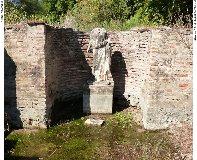 A statue of Isis-Tyche in the sanctuary of Isis, Dion Archaeological Park at The Cheshire Cat Blog