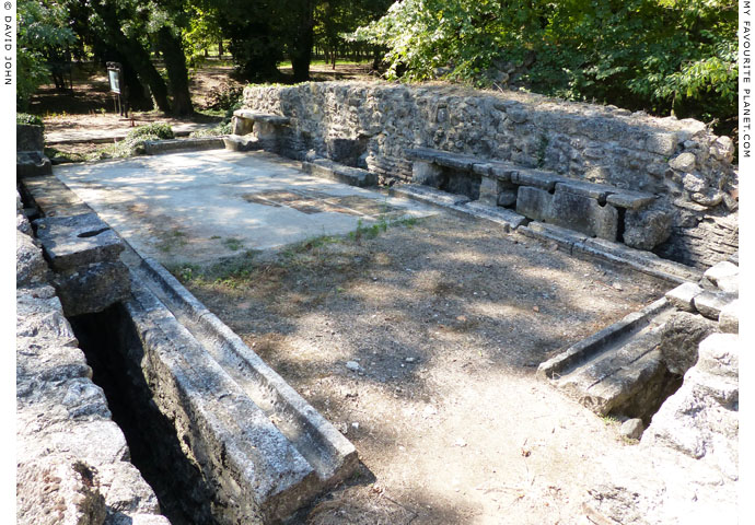 The eastern latrine in Dion Archaeological Park at The Cheshire Cat Blog