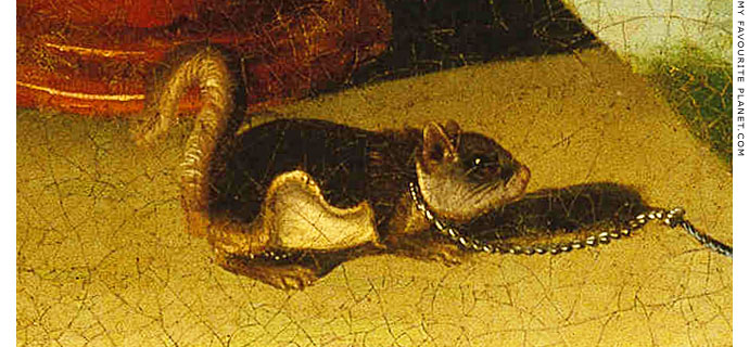 A squirrel in chains at The Cheshire Cat Blog