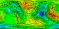 GOCE world gravity map