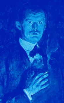 Self Portrait with Cigarette by Edvard Munch at The Mysterious Edwin Drood's Column