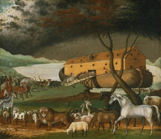 Noah's Ark painting by Edward Hicks at The Mysterious Edwin Drood's Column