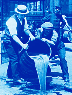 Pouring away barrels of booze during the American Prohibition era at The Mysterious Edwin Drood's Column Pouring away barrels of booze during the American Prohibition era at The Mysterious Edwin Drood's Column