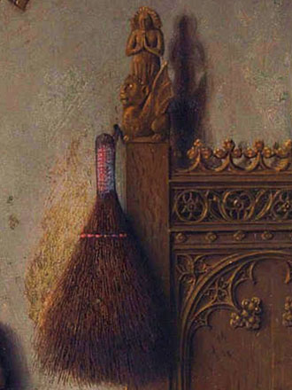 The Arnolfini bed post at the Mysterious Edwin Drood's Column