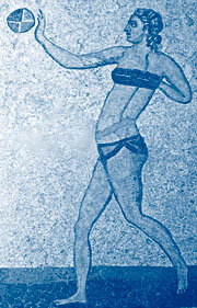Ancient Roman womens' handball at the Mysterious Edwin Drood's Column