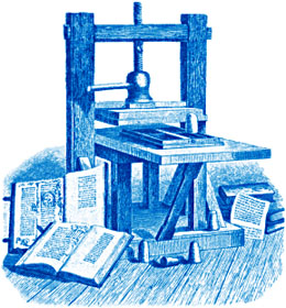 The printing press at the Mysterious Edwin Drood's Column