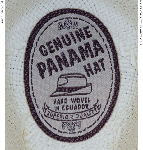Genuine Panama hat hand woven in Ecuador at Edwin Drood's Column