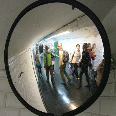 Mirror in the Paris Metro at My Favourite Planet