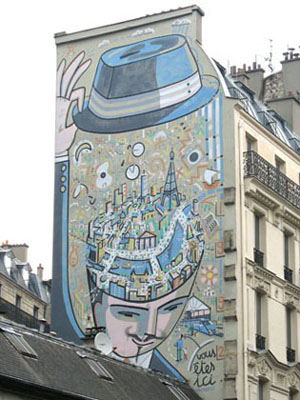 Mural near Gare Magenta, Paris at My Favourite Planet