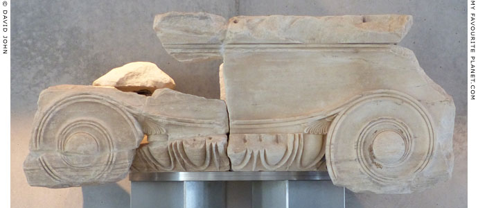 An Ionic capital from the central entrance of the Propylaia at My Favourite Planet
