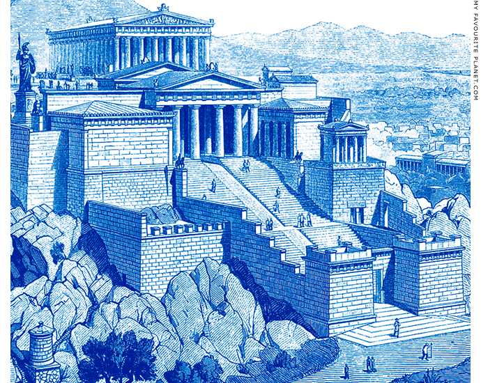 Reconstruction of the entrance to the Athenian Acropolis by Friedrich von Thiersch at My Favourite Planet