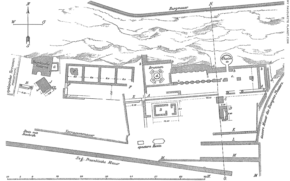 Plan of the sanctuary of Asklepios, Athens at My Favourite Planet