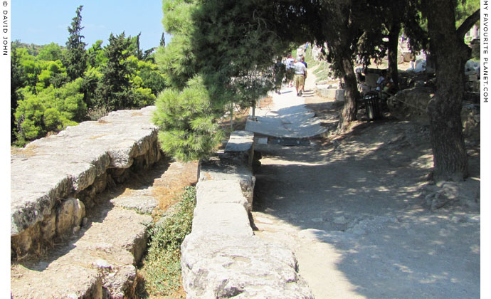 The Peripatos behind the Stoa of Eumenes, Acropolis, Athens, Greece at My Favourite Planet