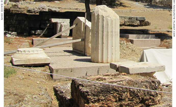 Architectural members of the Choragic Monument of Nikias, Acropolis, Athens, Greece at My Favourite Planet