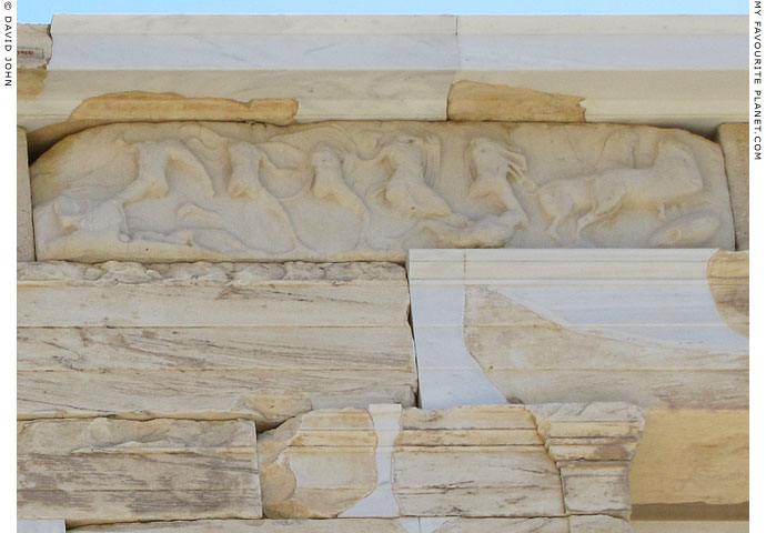 Copy of part of the north frieze of the Temple of Athena Nike, Acropolis, Athens, Greece at My Favourite Planet Copy of part of the north frieze of the Temple of Athena Nike, Acropolis, Athens, Greece at My Favourite Planet