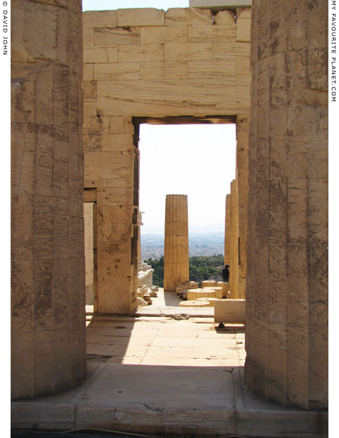The view westwards from within the Propylaia to the Saronic Gulf, Greece at My Favourite Planet The view westwards from within the Propylaia to the Saronic Gulf, Greece at My Favourite Planet