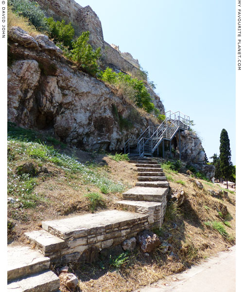 The steps and stairway up to the cave sanctuaries at My Favourite Planet