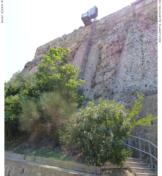 The elevator up to the Acropolis from the north slope at My Favourite Planet