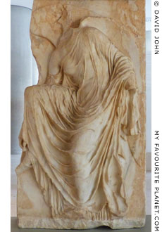 Relief of Nike adjusting her sandal at My Favourite Planet Relief of Nike adjusting her sandal at My Favourite Planet
