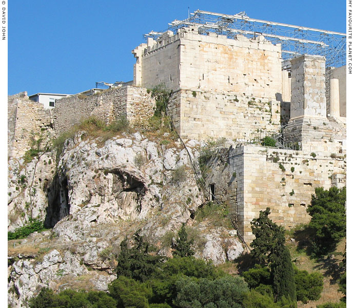 The northwest corner of the Acropolis, Athens, Greece at My Favourite Planet The northwest corner of the Acropolis, Athens, Greece at My Favourite Planet