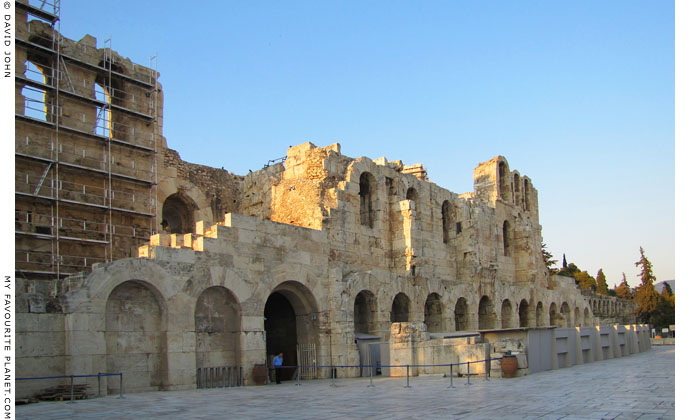 The facade of the Odeion of Herodes Atticus, Athens, Greece at My Favourite Planet