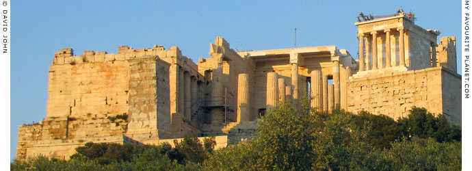 The Propylaia, the Temple of Athena Nike and the Pedestal of Agrippa on the Acropolis, Athens, Greece at My Favourite Planet