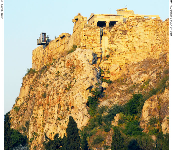 The rock face at the centre of the north side of of the Acropolis at My Favourite Planet