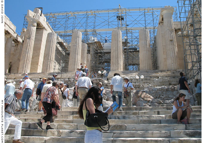 The Roman stairway up to the Propylaia of the Acropolis, Athens, Greece at My Favourite Planet