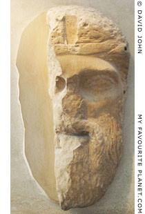 Marble mask of Dionysus at My Favourite Planet