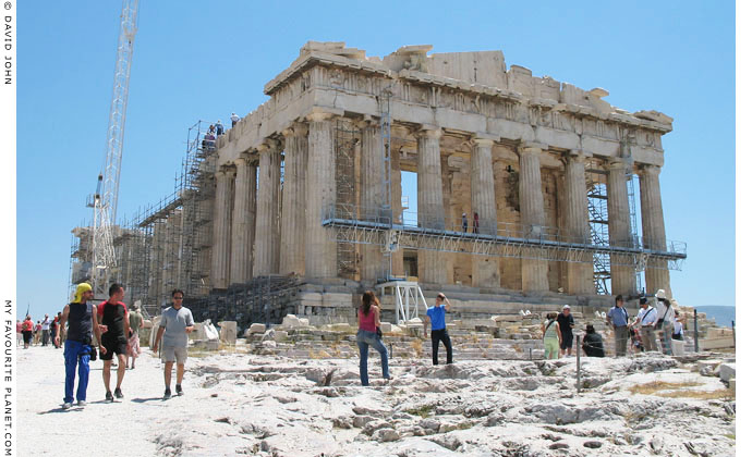 The first view of the Parthenon on the Acropolis, Athens, Greece at My Favourite Planet