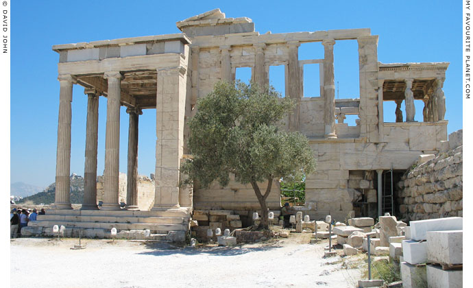 The west side of the Erechtheion on the Acropolis, Athens, Greece at My Favourite Planet The west side of the Erechtheion on the Acropolis, Athens, Greece at My Favourite Planet