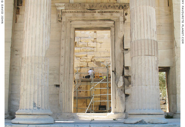 Doorway on the north side of the Erechtheion the Acropolis, Athens, Greece at My Favourite Planet Doorway on the north side of the Erechtheion on the Acropolis, Athens, Greece at My Favourite Planet
