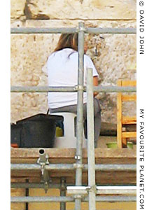 Restoration worker in the Erechtheion, the Acropolis, Athens, Greece at My Favourite Planet