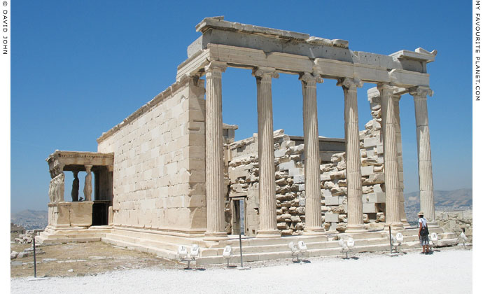 The south and east sides of the Erechtheion on the Acropolis, Athens, Greece at My Favourite Planet The south and east sides of the Erechtheion on the Acropolis, Athens, Greece at My Favourite Planet