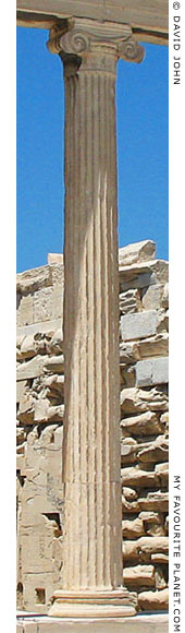 An Ionic column of the east porch of the Erechtheion, Acropolis, Athens, Greece at My Favourite Planet An Ionic column of the east porch of the Erechtheion, Acropolis, Athens, Greece at My Favourite Planet