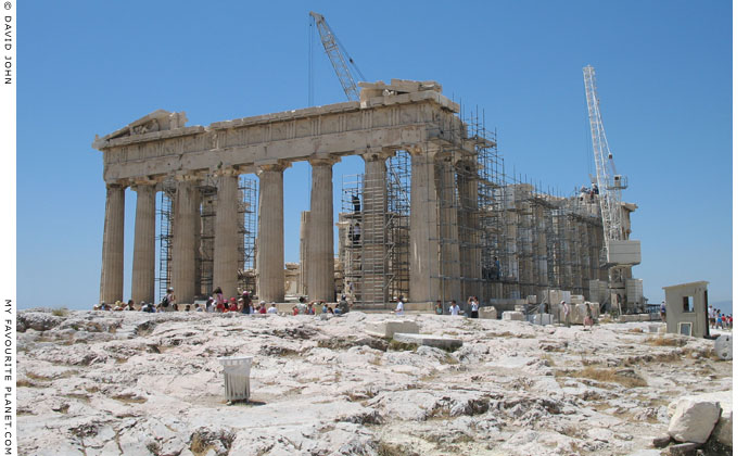 The east side of the Parthenon on the Acropolis, Athens, Greece at My Favourite Planet