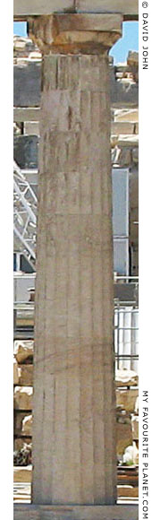 A Doric column of the Parthenon, Acropolis, Athens, Greece at My Favourite Planet