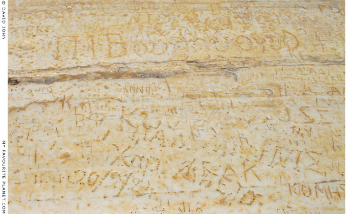 Grafitti on a marble block on the eastern side of the Acropolis, Athens at My Favourite Planet Grafitti on a marble block on the eastern side of the Acropolis, Athens at My Favourite Planet